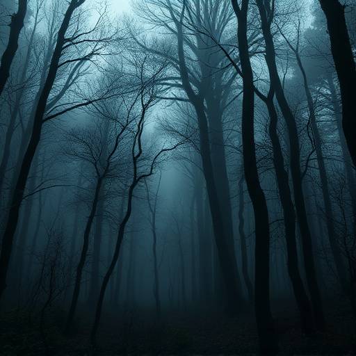 Image du film 'Les Enfants Perdus', montrant une forêt sombre et mystérieuse