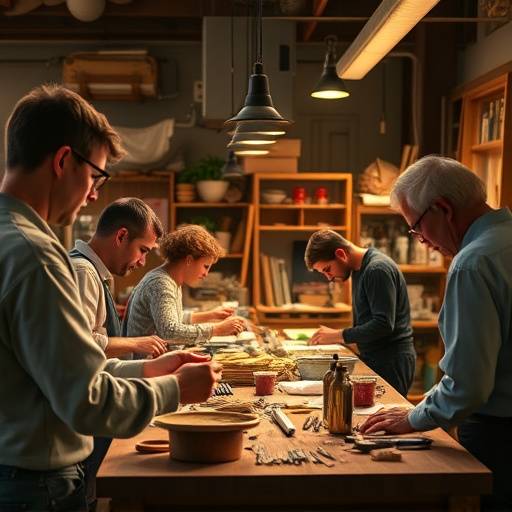 Participants à un atelier de réalisation