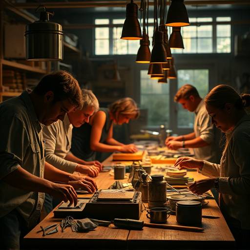 Participants à un atelier de réalisation