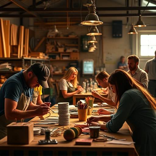 Participants à un atelier de réalisation