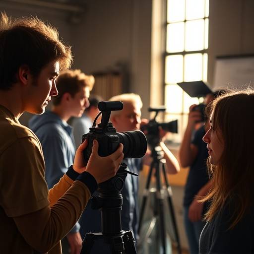 Étudiants participant à un cours de réalisation