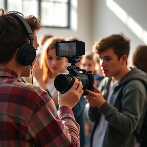 Étudiants participant à un cours de réalisation